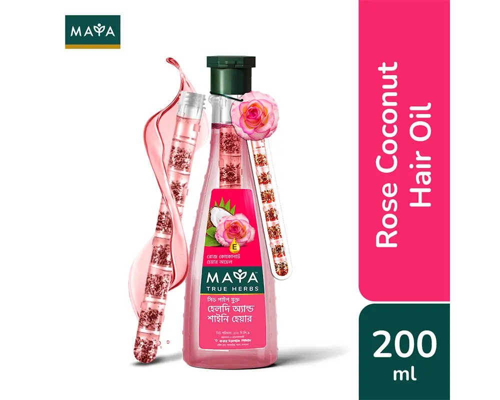Maya True Herbs Rose Coconut Hair Oil 200ml