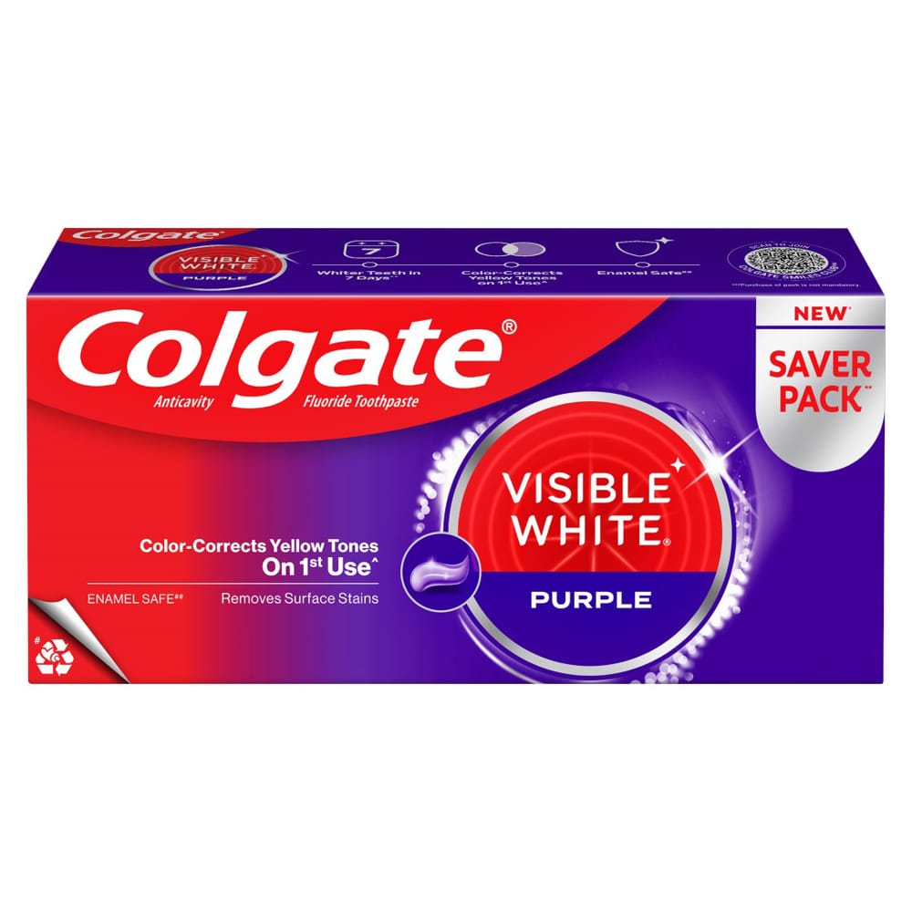 Colgate Visible White Purple Toothpaste 240gm India