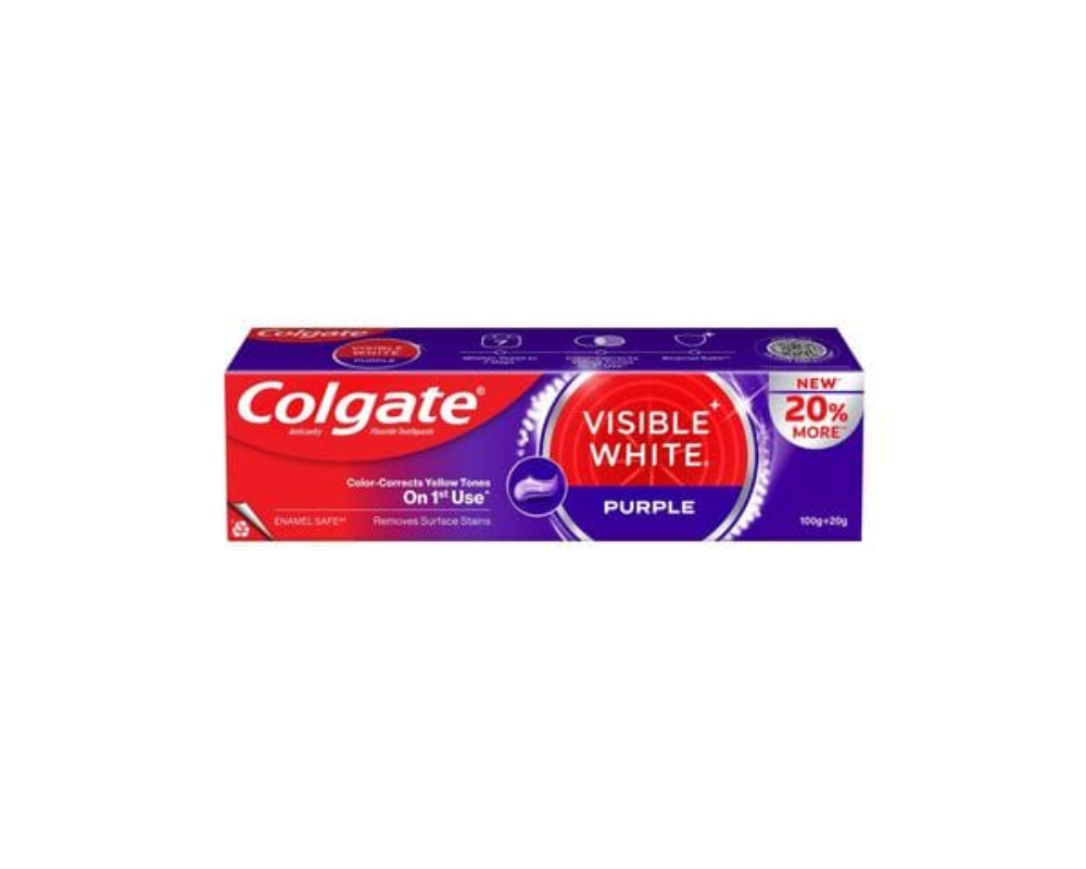 Colgate Visible White Purple Tooth Paste 120gm India