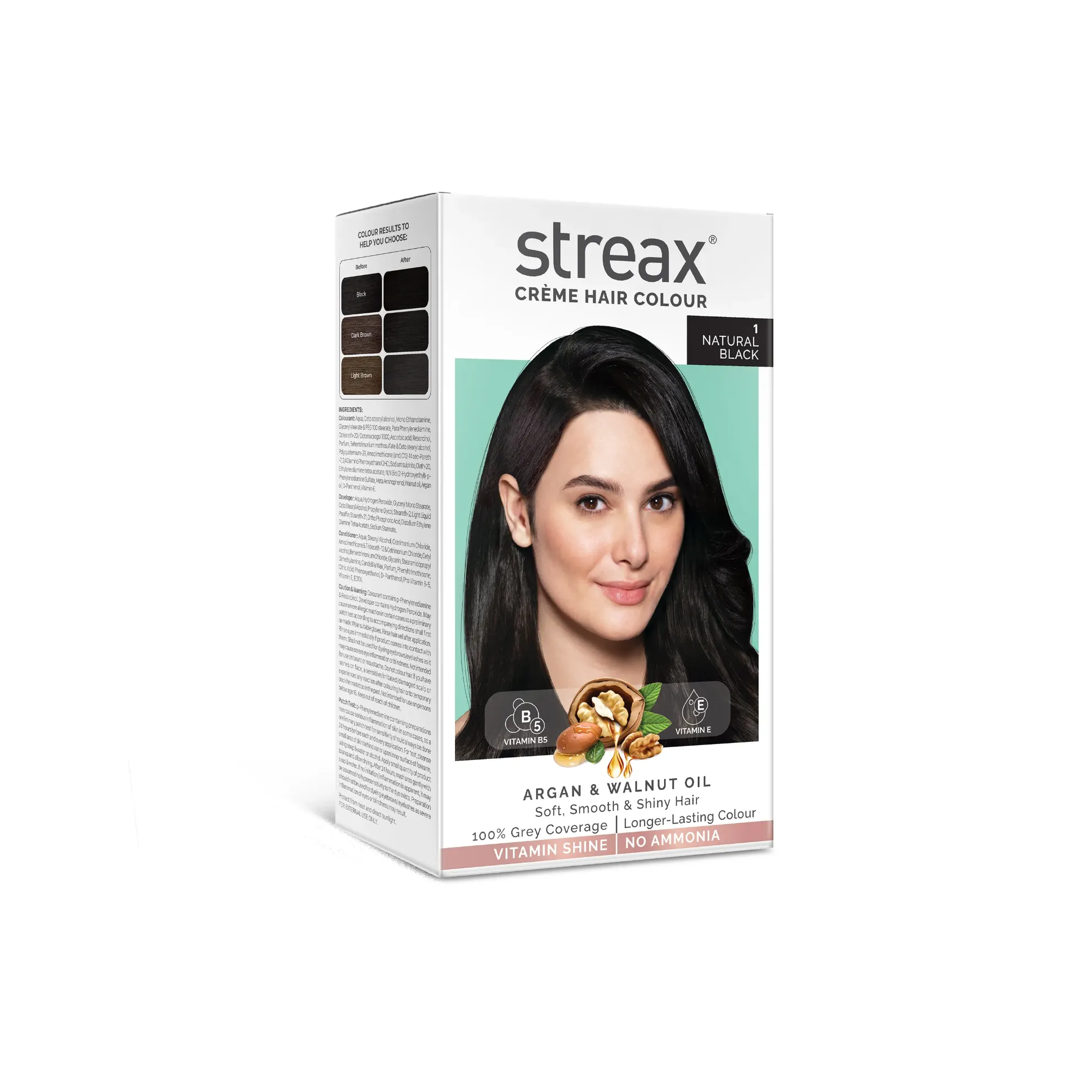 Streax Hair Color Natural Black 140ml (India)