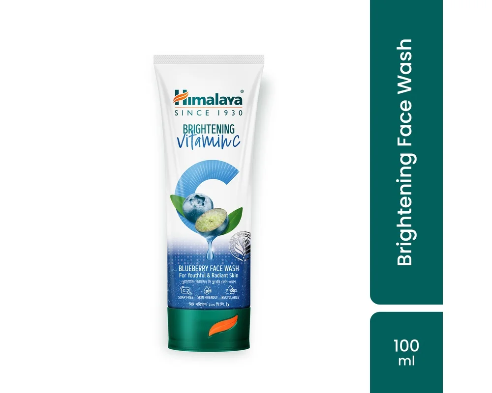 Himalaya Brightening Vitamin C Blueberry Face Wash 100ml (Buy1 Get1 Free)