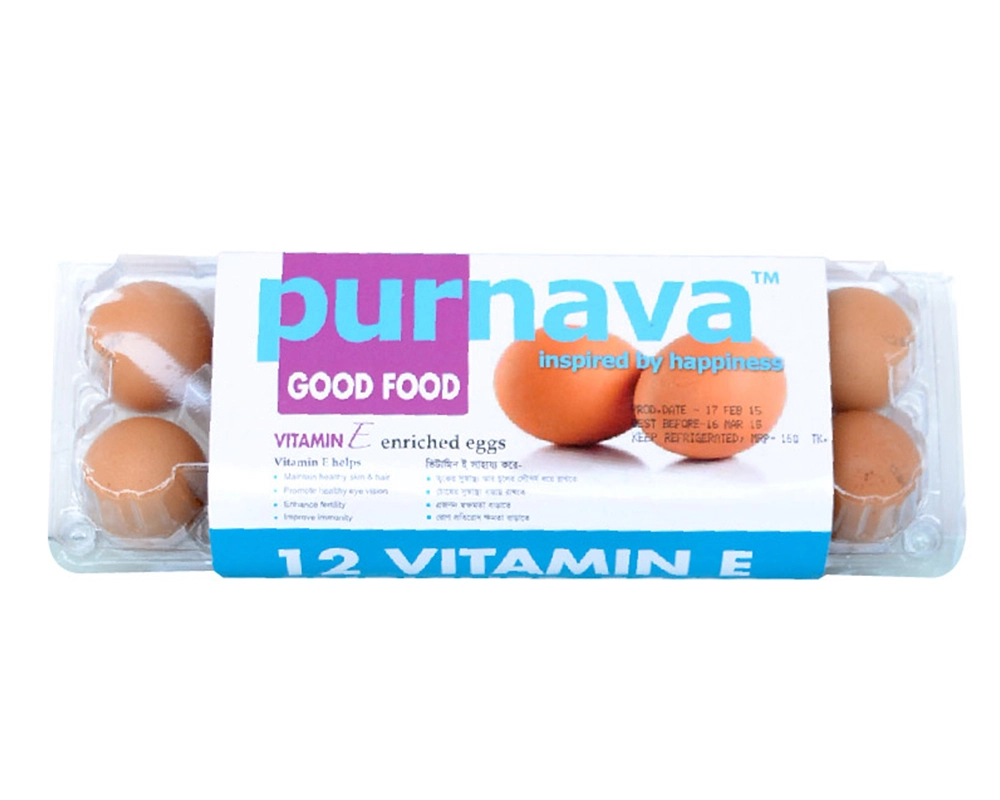 Purnava Vitamin-E Enriched Egg (12Pcs Pack)