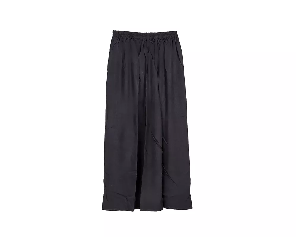 Black Linen Solid Palazzo-XXL