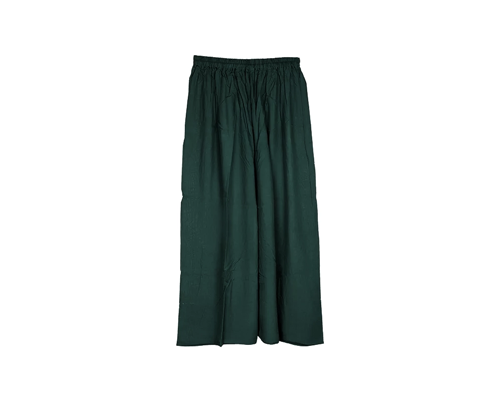 Green Linen Solid Palazzo-XXXL