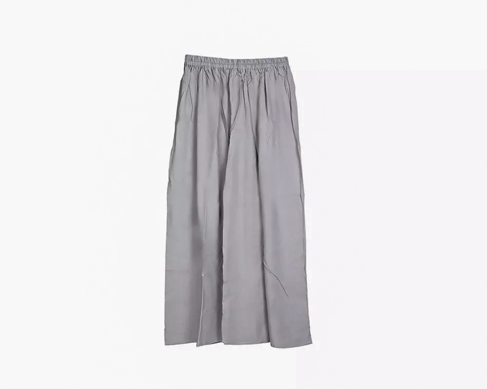 Gray Linen Solid Palazzo-XXXL