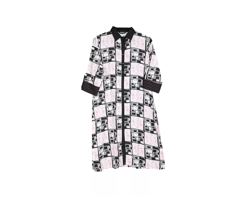 Black Linen Printed Kurti-38
