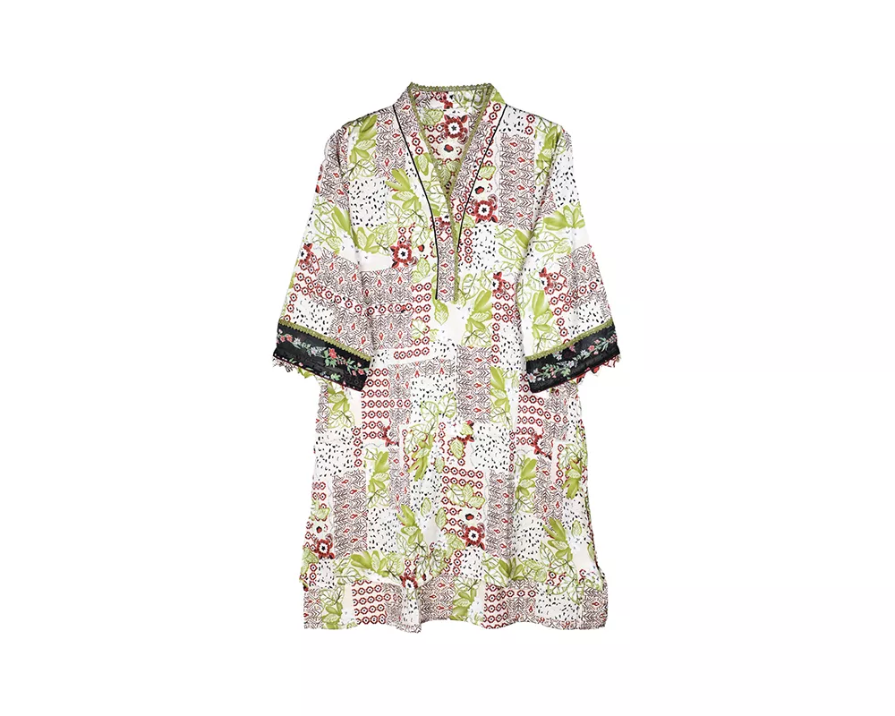 Olive Silk Printed 2 Pcs-44