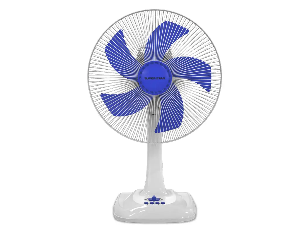 Super Star Table Fan 16 Inch (Gray/Blue)