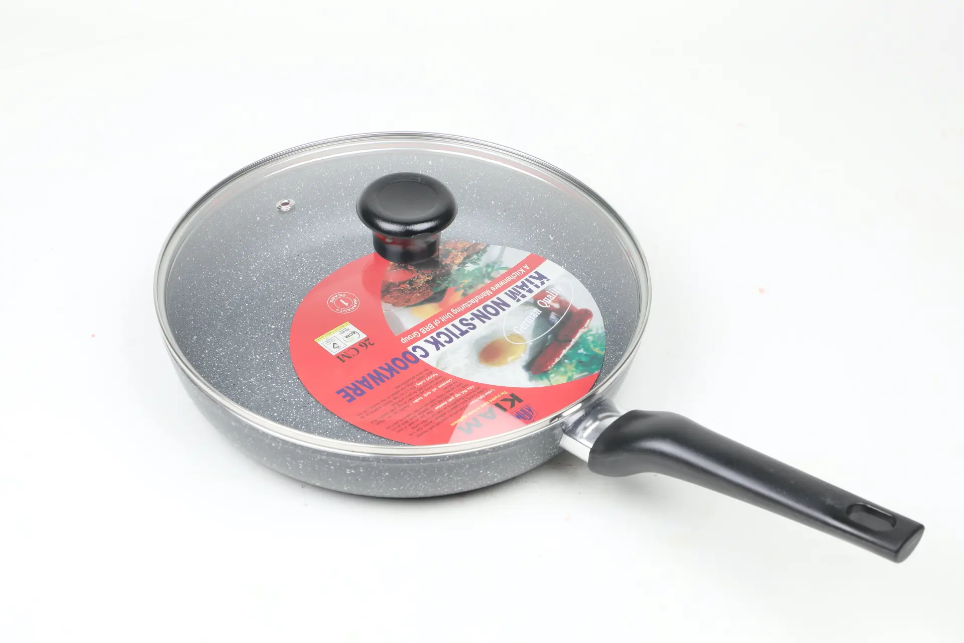 Kiam Frypan With Glass Lid 24cm