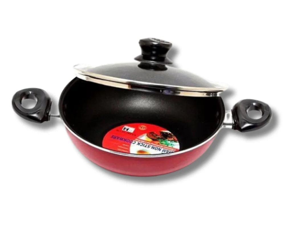 Non Stick Karai With Glass Lid 22.5cm