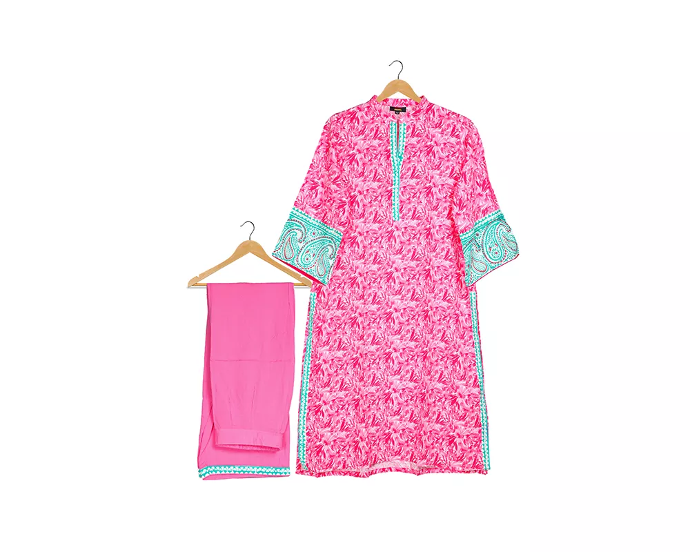 Pink Block Printed 2 Pcs-40