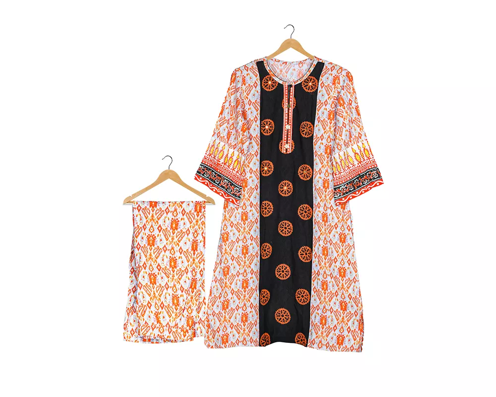Orange & Black Block 2 Pcs-44